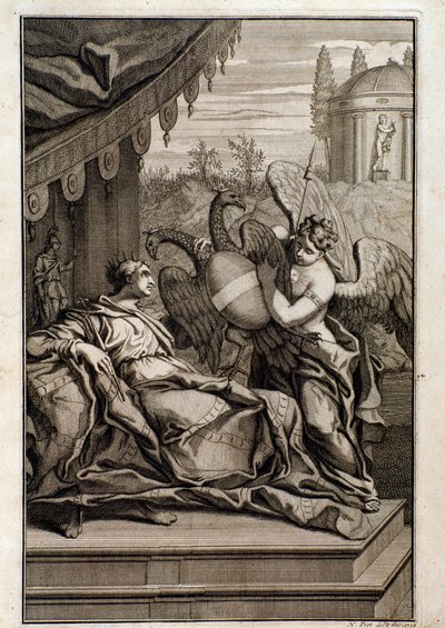 Ilustración para la portada de sonatas para violín, violonchelo y clavecín por Tartini de Unknown artist