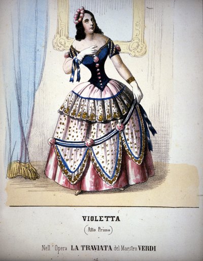 Ilustración del personaje de Violetta Valéry en 