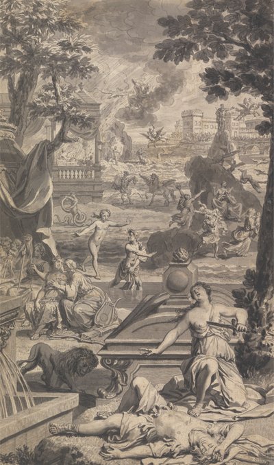 Ilustración de la Metamorfosis de Ovidio de Tonson (tres de cuatro) de Unknown artist