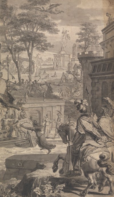 Ilustración de la Metamorfosis de Ovidio de Tonson (dos de cuatro) de Unknown artist