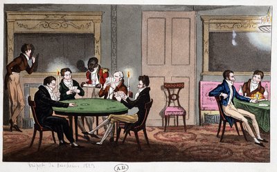 En un club inglés: “Cheating Tripot”, Inglaterra de Unknown artist