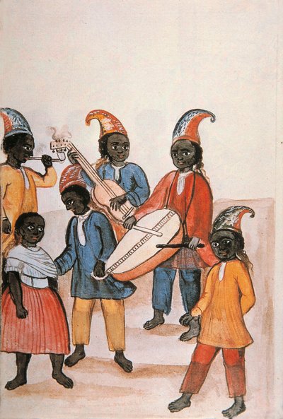 Danza indígena, del libro "Trujillo del Perú" o "Códice Martínez Compañón", por Baltazar Martinez Compañón y Bujanda, obispo de Trujillo (1782-1785) de Unknown artist