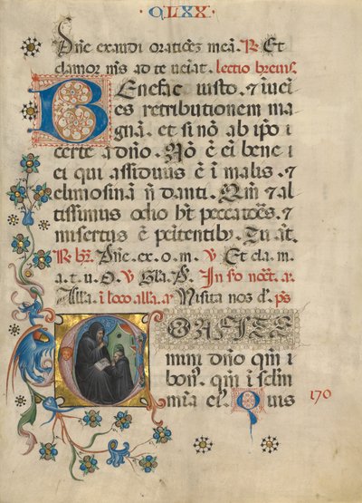Inicial C: San Benito Bendiciendo a Maurus de Unknown artist