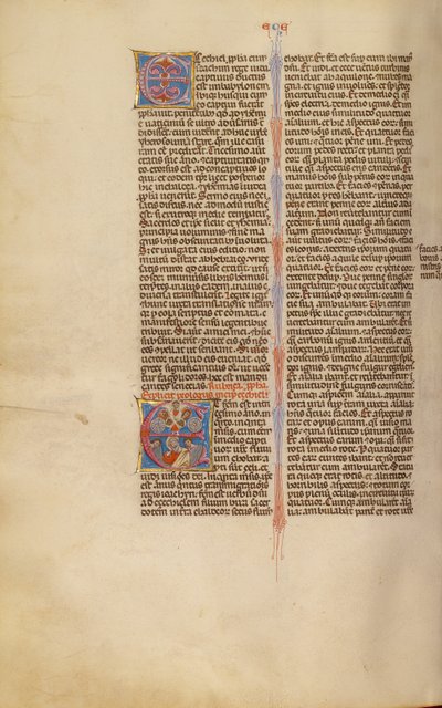 Inicial E: La visión del Tetramorfo de Ezequiel de Unknown artist