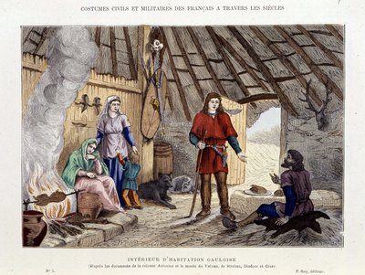 Interior de una vivienda gala - en “Francia y los franceses a través de los siglos” de Unknown artist