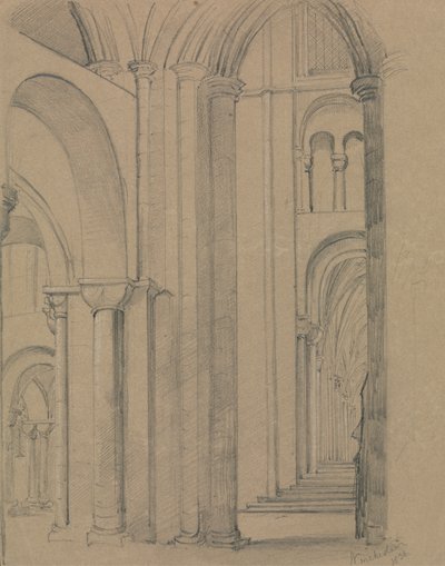 Interior de la catedral de Winchester de Unknown artist