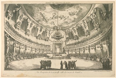 Interior del nuevo salón de conciertos, Venecia de Unknown artist
