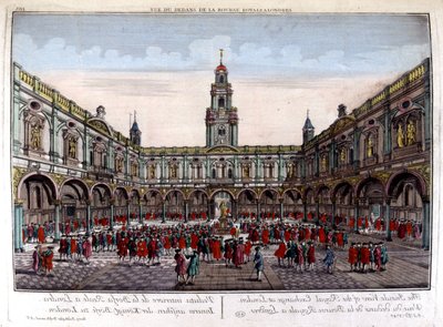 Interior de la Bolsa Real de Londres - Vista óptica de Unknown artist