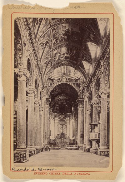 Interior de la iglesia de la Nunziata de Unknown artist