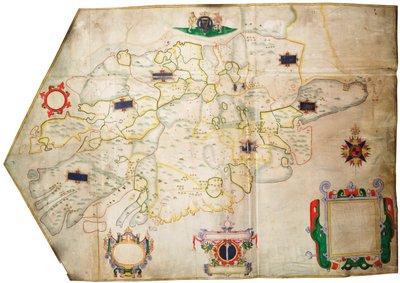 Ireland sourth of the Shannon, c.1585 (vitela, lino) de Unknown artist