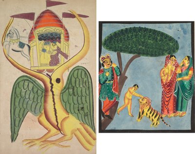 Jatayu Hinders Ravana’s Chariot, Trying to Prevent the Abduction of Sita de Unknown artist