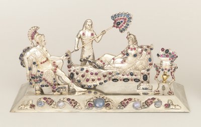 Escultura con joyas de Antonio, Cleopatra y asistente de Unknown artist