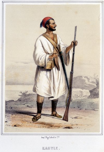 Hombre kabyle en Argel durante la segunda mitad del siglo XIX de Unknown artist