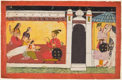 Kandala muere al escuchar la noticia de la muerte de Madhava, de un Madhavanala Kamakandala de Unknown artist