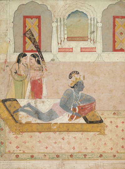Krishna Esperando a Radha de Unknown artist