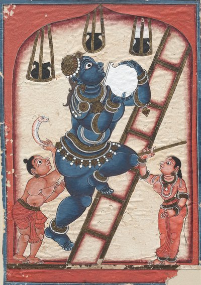 Krishna robando cuajada de Unknown artist