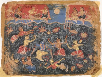 Krishna sporting with the gopis in the Jumna River, from a Bhagavata Purana de Unknown artist