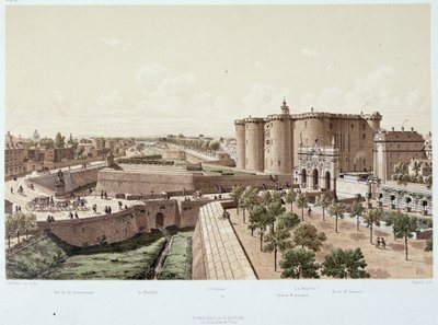 La Bastilla en 1740 (la prisión) - en "París a través de los siglos", finales del siglo XIX de Unknown artist