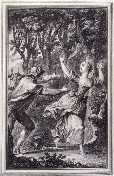 La Clochette- en “Cuentos y nuevas en verso” de Jean La Fontaine. 1762. de Unknown artist