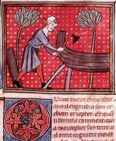La construcción del arca de Noé (detalle) de Unknown artist