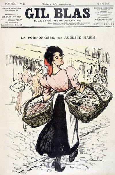 La fishonnière por Auguste Marin. En “Gil Blas”, el 27/05/1898. de Unknown artist