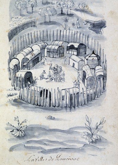 La ciudad de Pomeivue (campamento colonial en Canadá) - en "Dialogue ou interview d