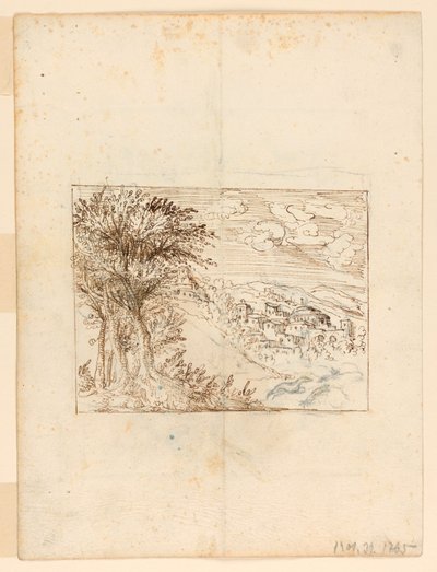 Paisaje: reverso: diseño grotesco de Unknown artist