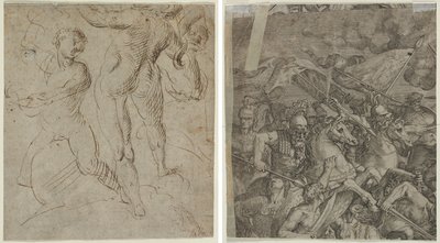 Laocoonte (recto); Batalla del Puente Milvio (fragmento) (verso) de Unknown artist