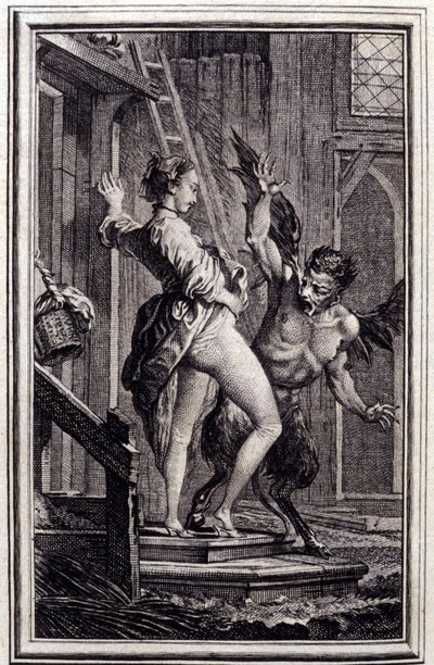 El Diablo de Papefiguiere- en “Cuentos y nuevas en verso” de Jean La Fontaine. 1762 de Charles Eisen
