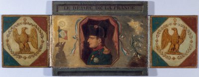 "Le Désiré de la France". Retrato de Luis XVIII y retrato oculto de Napoleón, hacia 1815 (óleo sobre lienzo, montado sobre cartón) de Unknown artist