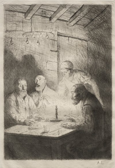 La cena en casa de la miseria de Unknown artist