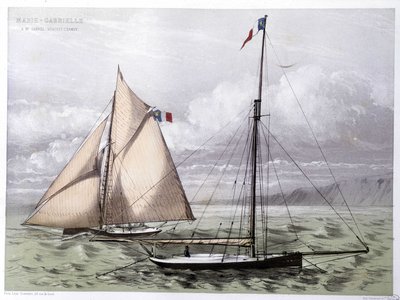 El yate Marie Gabrielle - en "El Centauro" de Unknown artist