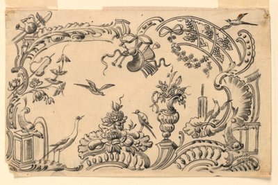 Hoja con motivos para decoraciones de cajas de rapé de Unknown artist