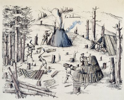 Los carboneros - en “La croix aux mines” de Unknown artist