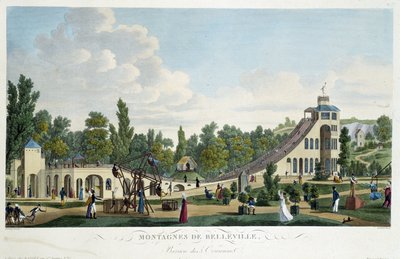 Las montañas rusas de Belleville - en "Vistas de París" por Courvoisier de Unknown artist