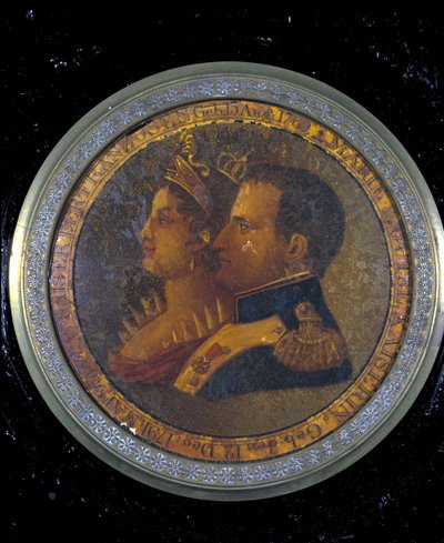 Tapa de una tabaquera con retratos de Napoleón I y Josefina. Milán, Museo del Risorgimento de Unknown artist