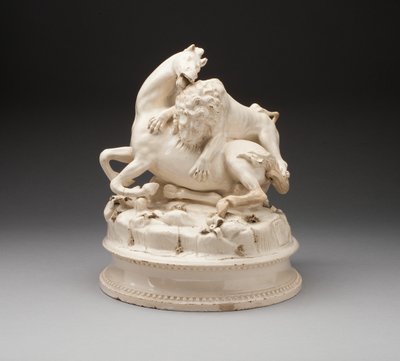 León atacando a caballo de Unknown artist