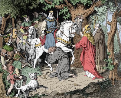 Liudolfo implora el perdón de su padre Otón I del Sacro Imperio de Unknown artist