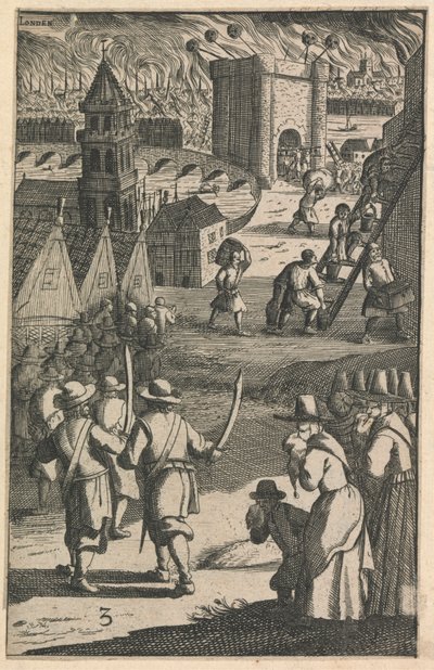 Londres, el incendio de Unknown artist
