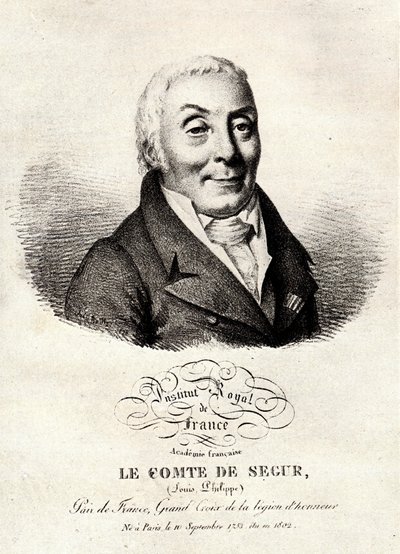 Luis Felipe, conde de Ségur, Gran Maestro de Ceremonias del Primer Imperio, historiador y senador (1753-1830) de Unknown artist