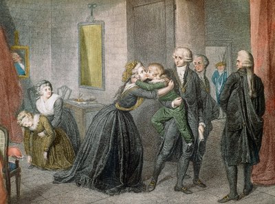 Luis XVII fue separado de su madre María Antonieta el 3 de julio de Unknown artist