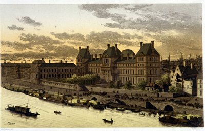 Louvre bajo Luis XIV en “París a través de los siglos desde el siglo XIII hasta la actualidad” 1882 de Unknown artist