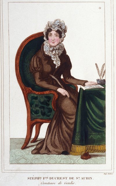 Madame de Genlis - Retrato de Stephanie Felicite de Crest de Saint-Aubin de Unknown artist