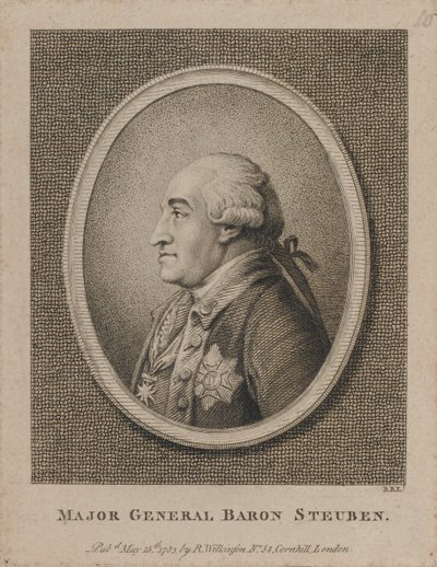 Barón Mayor General Steuben (aguafuerte) de Unknown artist