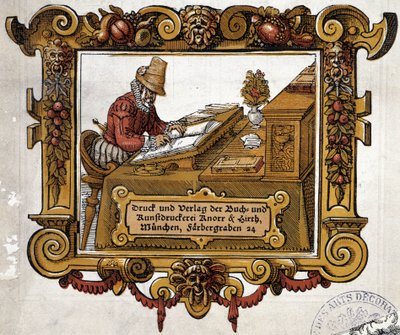 Hombre escribiendo de Unknown artist
