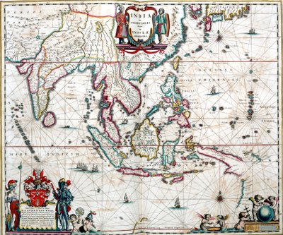Mapa de Asia del Atlas Blaeu de Unknown artist