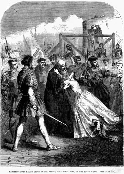 Margaret Roper despidiéndose de su padre Thomas More (1478 - 1535), cerca de la Torre del Muelle de Unknown artist