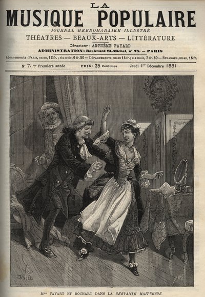 Marie Justine Benoite Duronceray, llamada Madame Favart, y Rochart en 