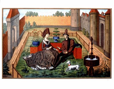 Maulgis y la bella Oriande (escena de amor cortés), Edad Media de Unknown artist