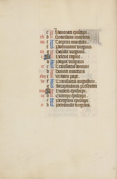 Página del calendario de mayo continuación de Unknown artist